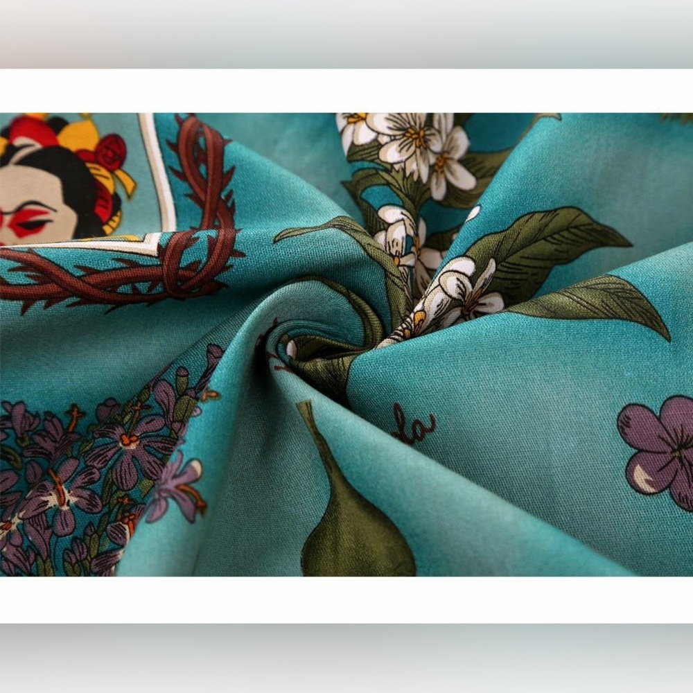 🌼 Grace Karin Frida Kahlo Skirt, Turquoise - Picture 7 of 7